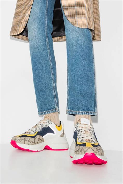 gucci gg rhyton sneakers outfit|Gucci rhyton sneaker sale.